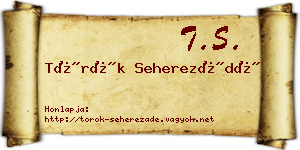 Török Seherezádé névjegykártya